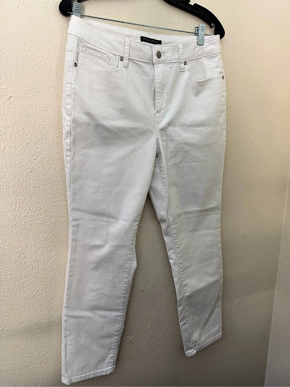 Boston Proper White Straight Leg Jeans